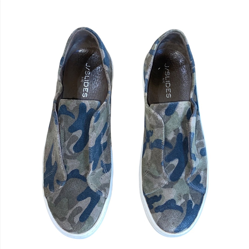 Jslides J Slides Green Camo Netty 1 Slip On Suede… - image 3